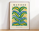 Matisse floral art blue & cream bird poster living room canvas