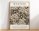 Minimalist matisse floral art print beige & black living room decor by Decorbites