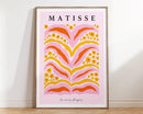 Matisse flower poster pink floral wall art for bedroom or living room by Decorbites