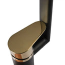 GobekUsa Matte Black & Gold Bathroom Faucet, Dual Water Modes