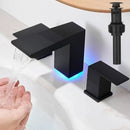 GobekUsa Matte Black LED Waterfall Bathroom Faucet