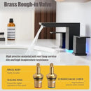 GobekUsa Matte Black LED Waterfall Bathroom Faucet