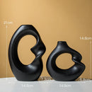 GobekUsa Matte Ceramic Vase Set 2 Modern Home Decor