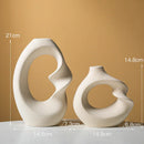 GobekUsa Matte Ceramic Vase Set 2 Modern Home Decor