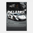 GobekUsa Mclaren P1 GTR Luxury Poster for Home Decor
