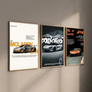 Luxury silver sports car gtr luxury poster living room wall art by Decorbites