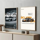 Luxury silver sports car gtr luxury poster living room wall art by Decorbites