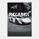 Luxury silver sports car gtr luxury poster living room wall art by Decorbites