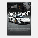 Luxury silver sports car gtr luxury poster living room wall art by Decorbites