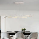 GobekUsa Metal Artistic LED Pendant Light for Dining Room Island with Twisted Lines
