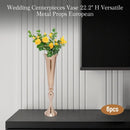 GobekUsa Metal Golden Flower Stand Vase Candle Holder
