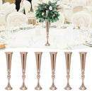 GobekUsa Metal Golden Flower Stand Vase Candle Holder