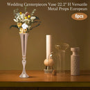 GobekUsa Metal Golden Flower Stand Vase Candle Holder