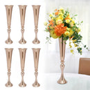 GobekUsa Metal Golden Flower Stand Vase Candle Holder