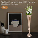 GobekUsa Metal Golden Flower Stand Vase Candle Holder