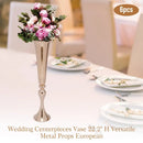 GobekUsa Metal Golden Flower Stand Vase Candle Holder