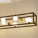 GobekUsa Metal Pendant Light with Milk Glass Shade for Industrial Dining Rooms