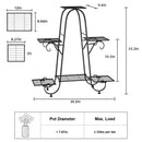 GobekUsa Metal Plant Stand - 6 Tier Display Rack