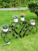 GobekUsa Metal Plant Stand Set for 4 Potted Flowers