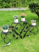 GobekUsa Metal Plant Stand Set for 4 Potted Flowers