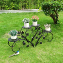 GobekUsa Metal Plant Stand Set for 4 Potted Flowers