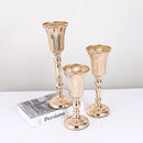 Elegant gold metal trumpet vase dining room wedding centerpiece decor by Decorbites