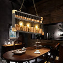 GobekUsa Metallic 3-Head Abacus Pendant Light for Restaurants and Decor