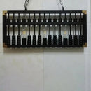 GobekUsa Metallic 3-Head Abacus Pendant Light for Restaurants and Decor