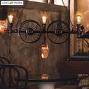 GobekUsa Metallic Pendant Light: Antique 3-Head Wagon Wheel Design for Restaurants and Hanging Islands, with Decorative Valve