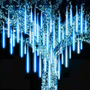 White meteor shower led string lights outdoor garden decor by Decorbites