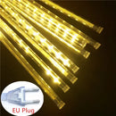 White meteor shower led string lights outdoor garden decor by Decorbites