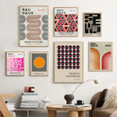 GobekUsa Mid Century Geometric Canvas Wall Art