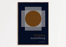 Mid century geometric wall art canvas print for living room