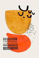 GobekUsa Mid Century Watercolor Brush Strokes Canvas Print
