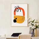 GobekUsa Mid Century Watercolor Brush Strokes Canvas Print