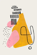 GobekUsa Mid Century Watercolor Brush Strokes Canvas Print
