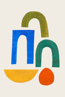 GobekUsa Mid Century Watercolor Brush Strokes Canvas Print