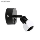 GobekUsa Mini Aluminum LED Spotlight Wall Lamp - Contemporary Style, Black/White, with/without Switch - White/Warm Lighting