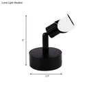 GobekUsa Mini Aluminum LED Spotlight Wall Lamp - Contemporary Style, Black/White, with/without Switch - White/Warm Lighting