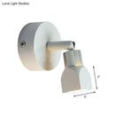 GobekUsa Mini Aluminum LED Spotlight Wall Lamp - Contemporary Style, Black/White, with/without Switch - White/Warm Lighting