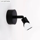 GobekUsa Mini Aluminum LED Spotlight Wall Lamp - Contemporary Style, Black/White, with/without Switch - White/Warm Lighting