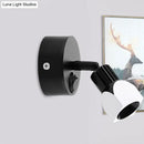 GobekUsa Mini Aluminum LED Spotlight Wall Lamp - Contemporary Style, Black/White, with/without Switch - White/Warm Lighting