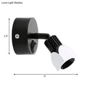GobekUsa Mini Aluminum LED Spotlight Wall Lamp - Contemporary Style, Black/White, with/without Switch - White/Warm Lighting