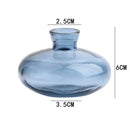 Translucent blue glass flower vase trio living room home decor by Decorbites
