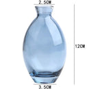 Translucent blue glass flower vase trio living room home decor by Decorbites