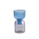 Modern colorful two part glass vase set living room decor