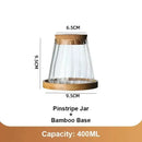 Mini nordic glass hydroponic planter with wood lid living room decor by Decorbites