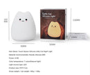 Mini popular cat white silicone night lamp bedroom eye protection by Decorbites