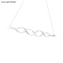 GobekUsa Minimal 2/4-Light Acrylic LED Island Light Fixture - White Waves Design in Warm/White Light