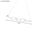 GobekUsa Minimal 2/4-Light Acrylic LED Island Light Fixture - White Waves Design in Warm/White Light